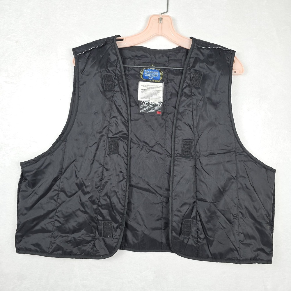 Neptune Garment Co Black Quilted Thinsulate Liner Vest Womens 18 Made in USA